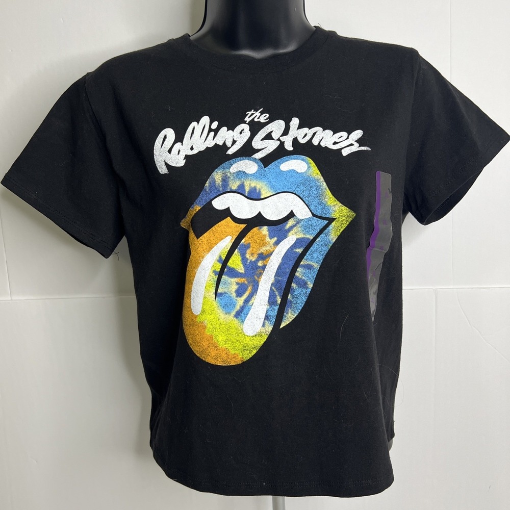 NWT Women's Rolling Stones Midriff T-Shirt XL Official Band Merch.